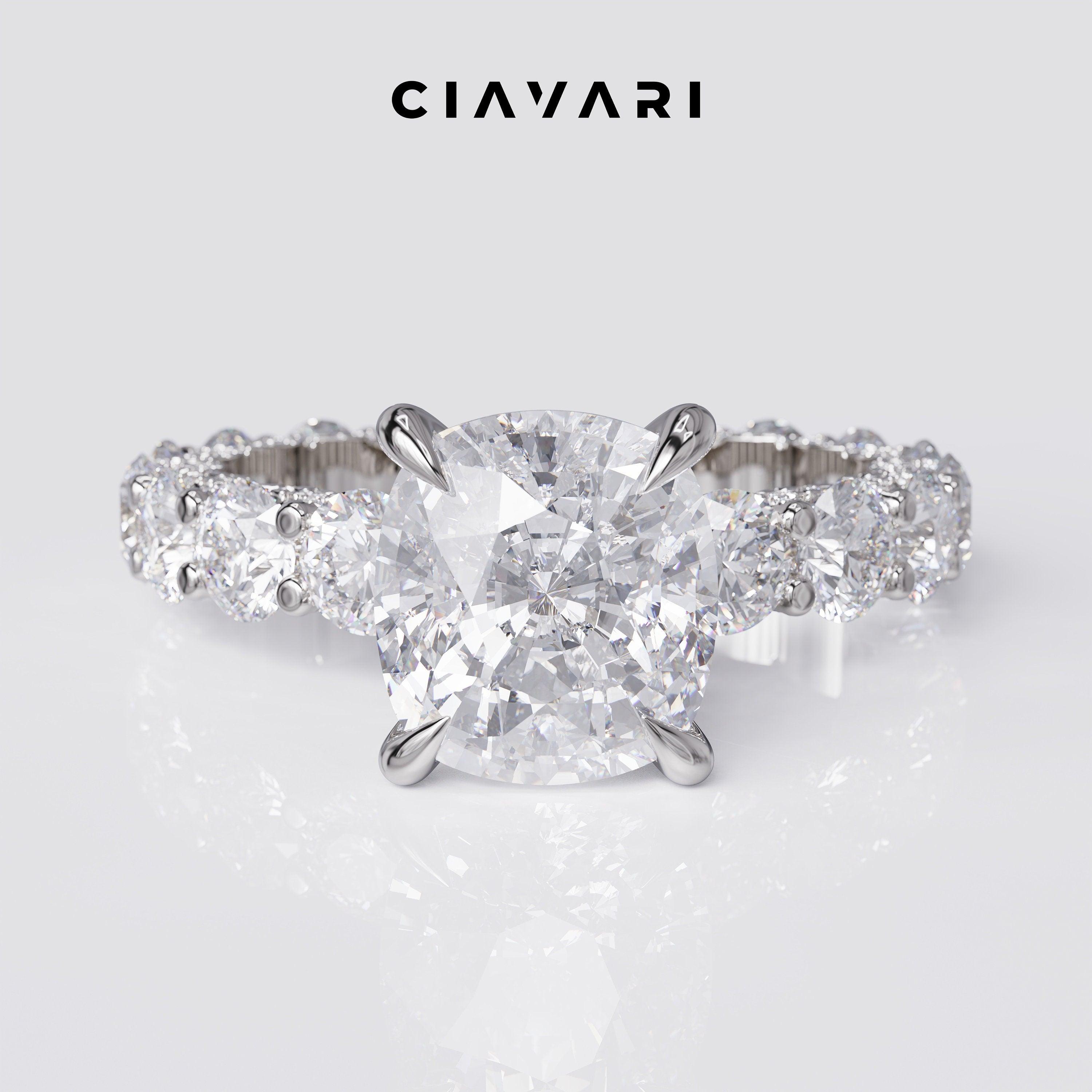 5 Carat Cushion Cut Engagement Ring GIA Certified Diamond