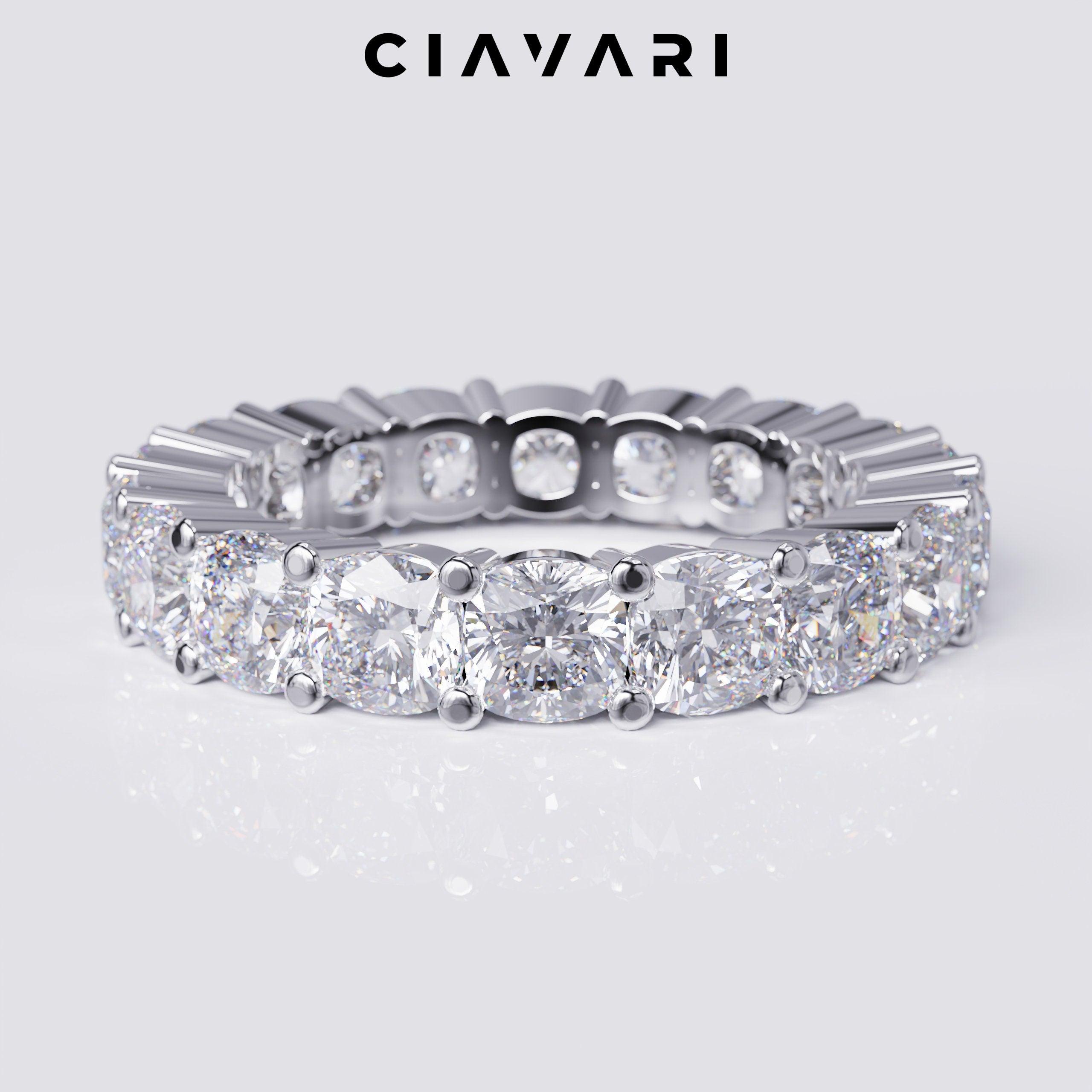 5.80 Carat Cushion Cut Diamond Eternity Band