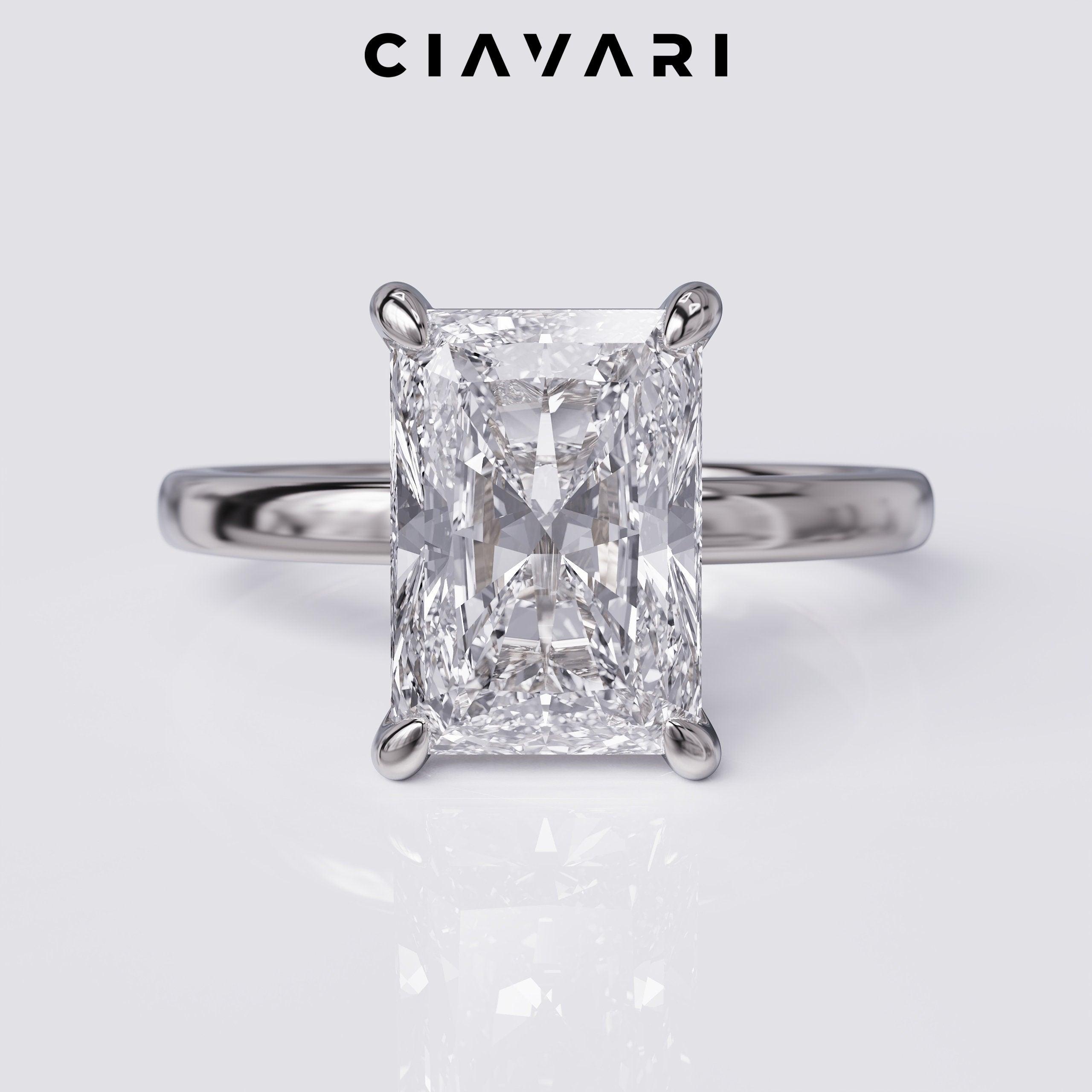 2.80 Carat Radiant Diamond Engagement Ring GIA Certified Diamond