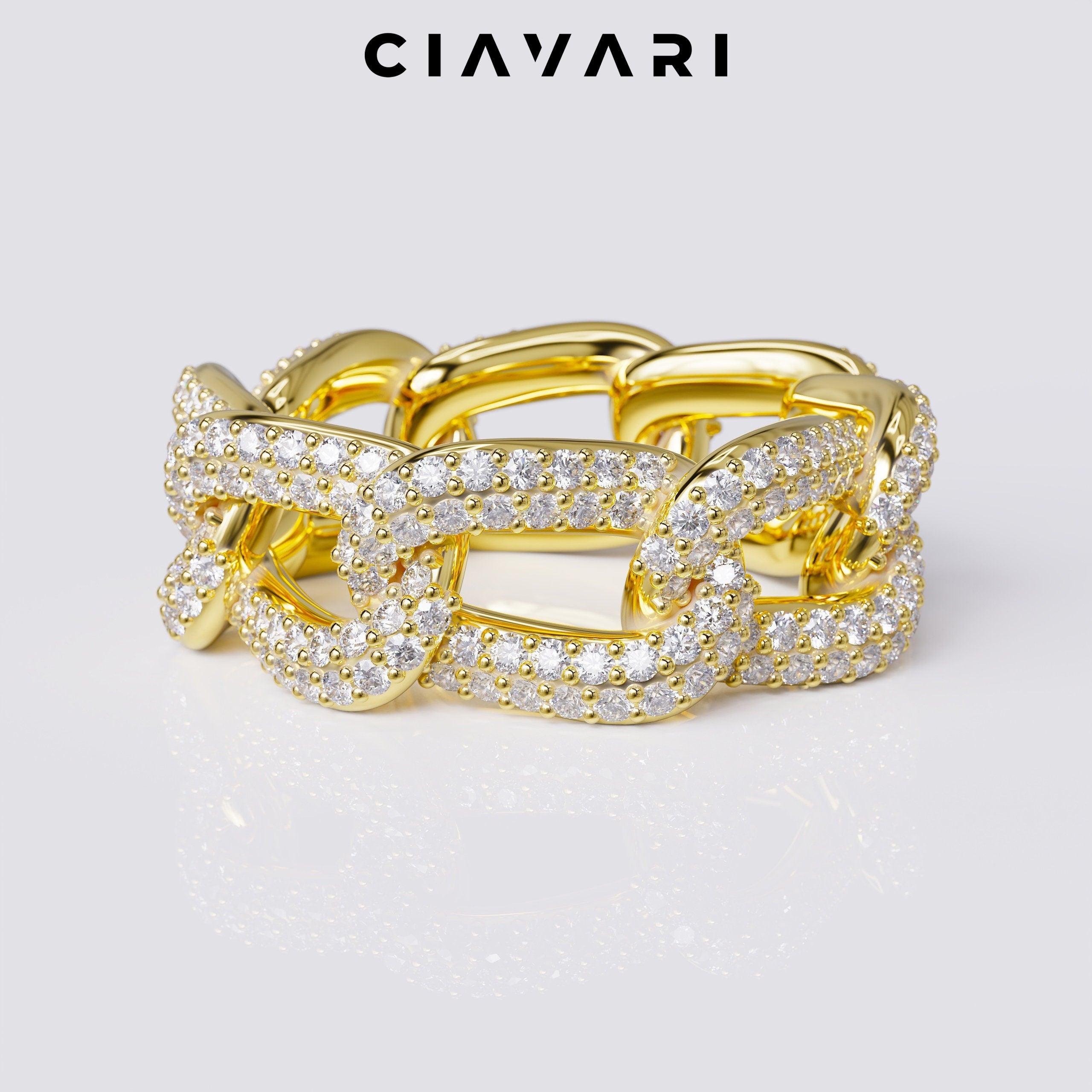 1.40 Carat Diamond Cuban Link Ring