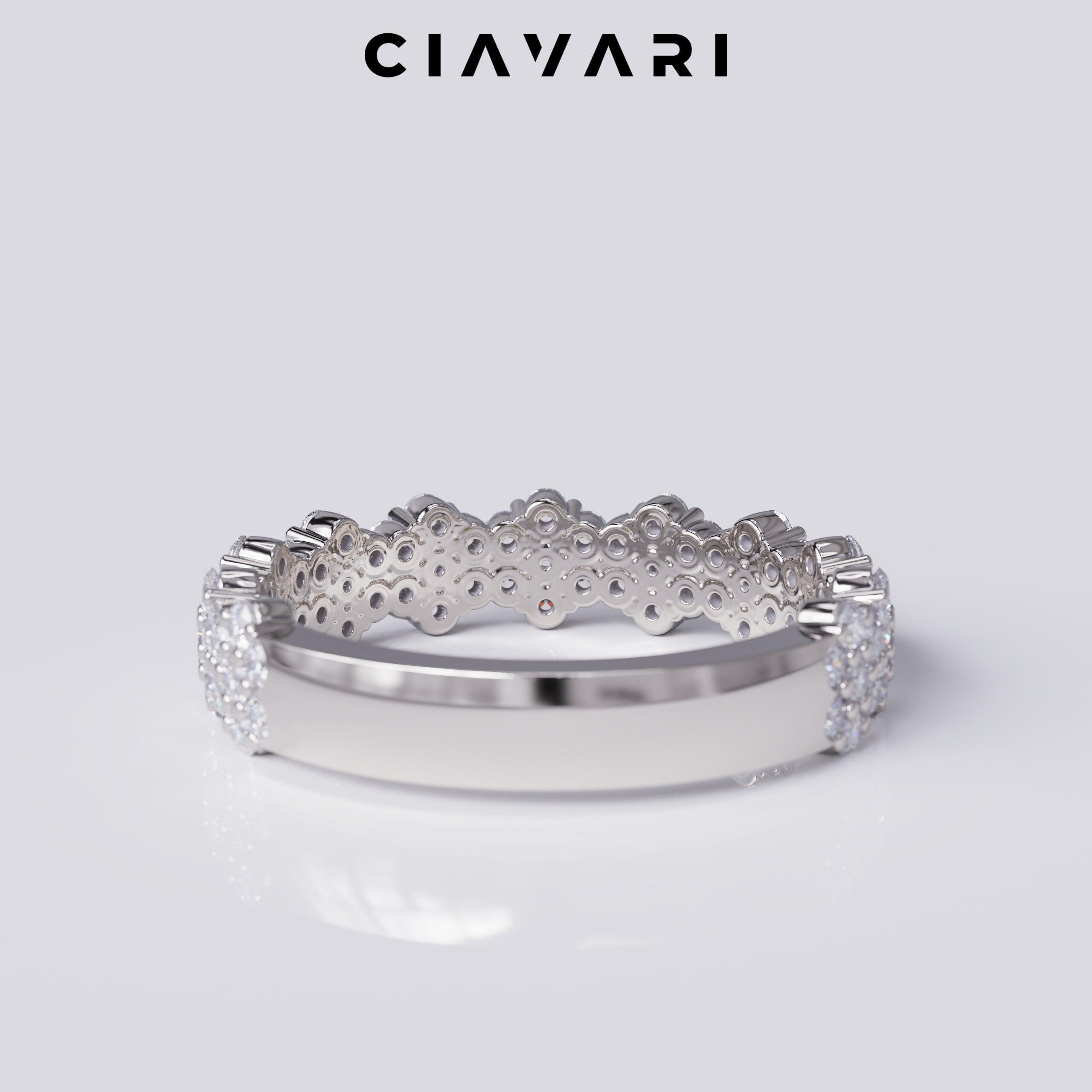 0.60 Carat Honeycomb Pattern Diamond Ring