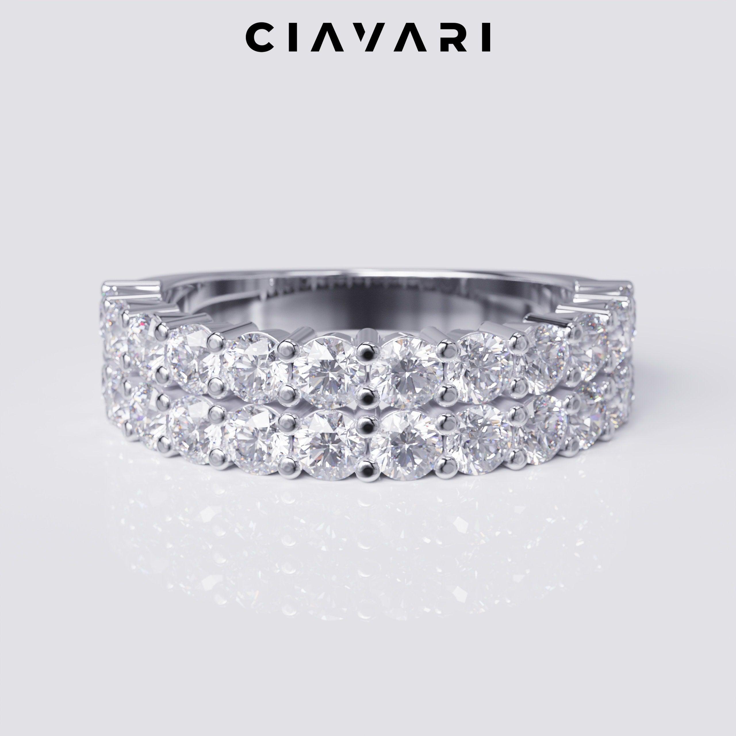 1.60 Carat Round Cut Half Eternity Band