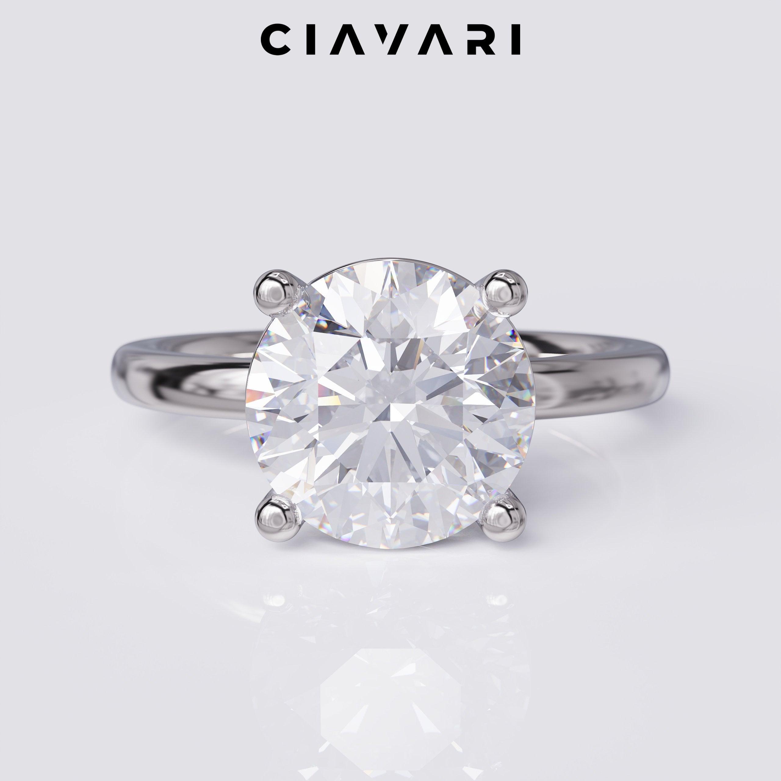 2.80 Carat Round Cut Engagement Ring GIA Certified Diamond