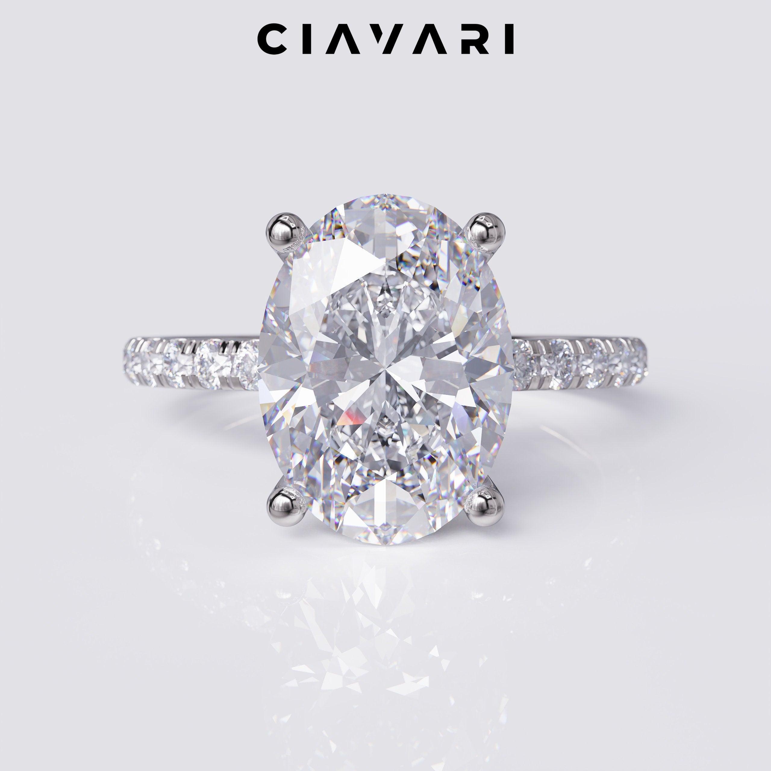 3.20 Carat Oval Cut Engagement Ring GIA Certified Diamond