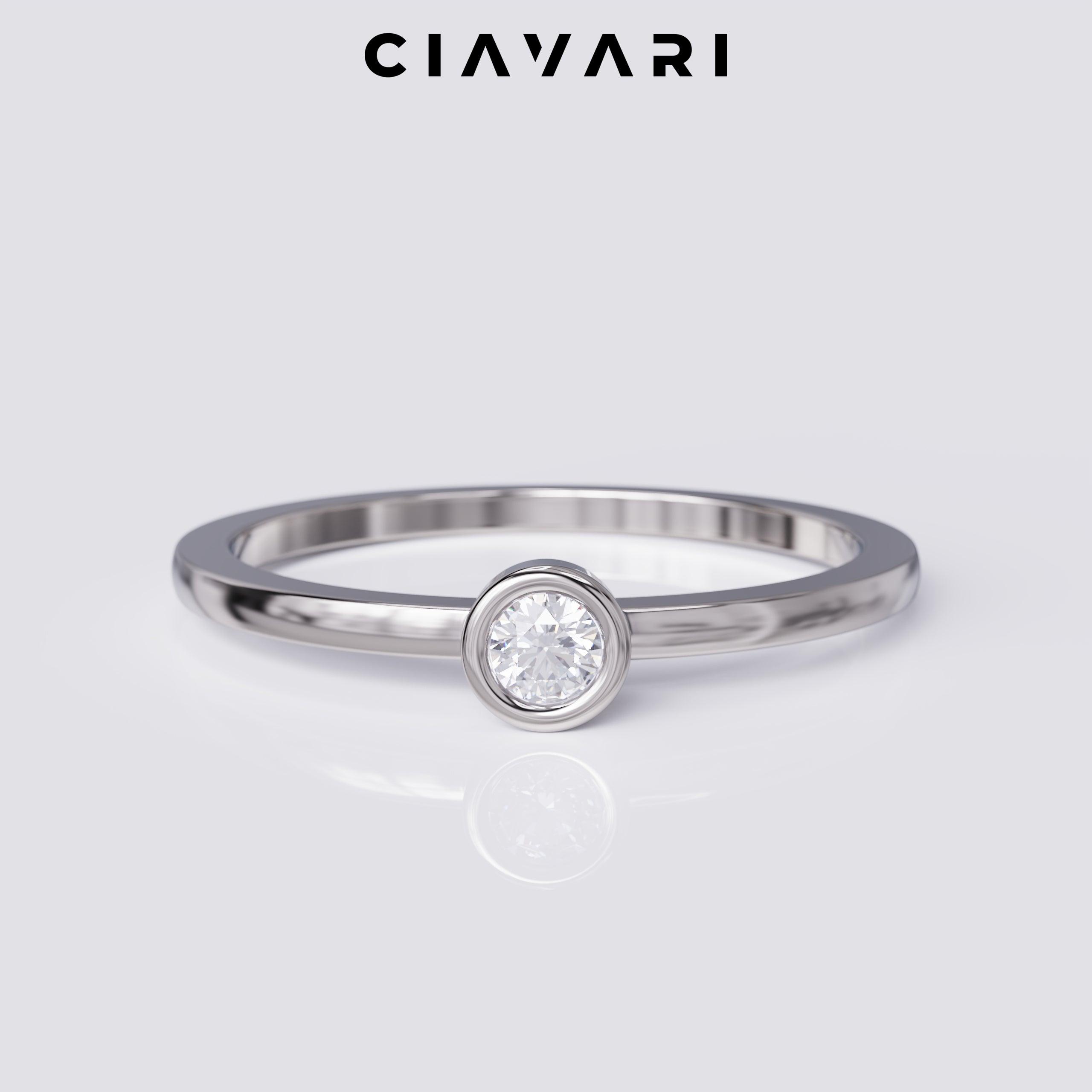 Bezel Set Diamond Ring