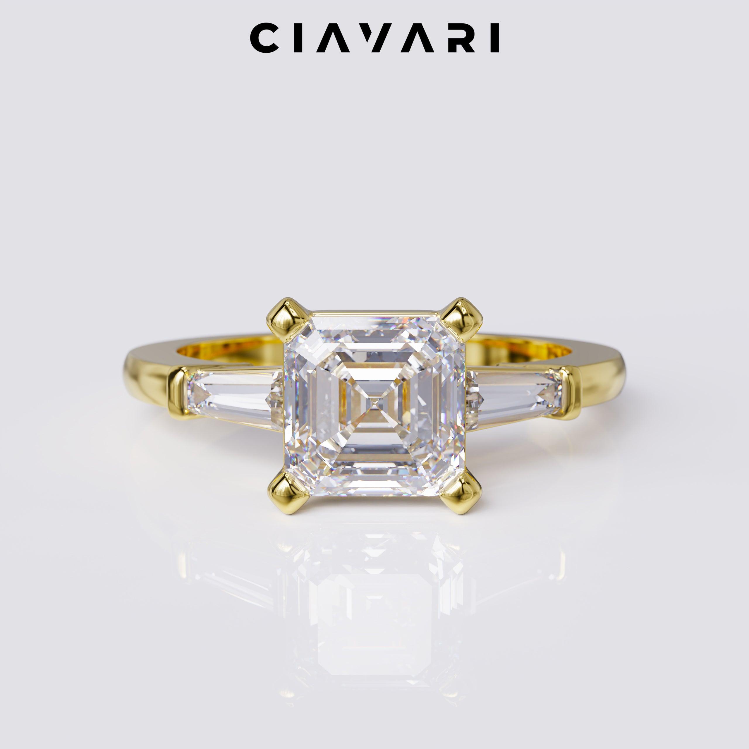 1.60 Carat Asscher Cut Engagement Ring GIA Certified Diamond