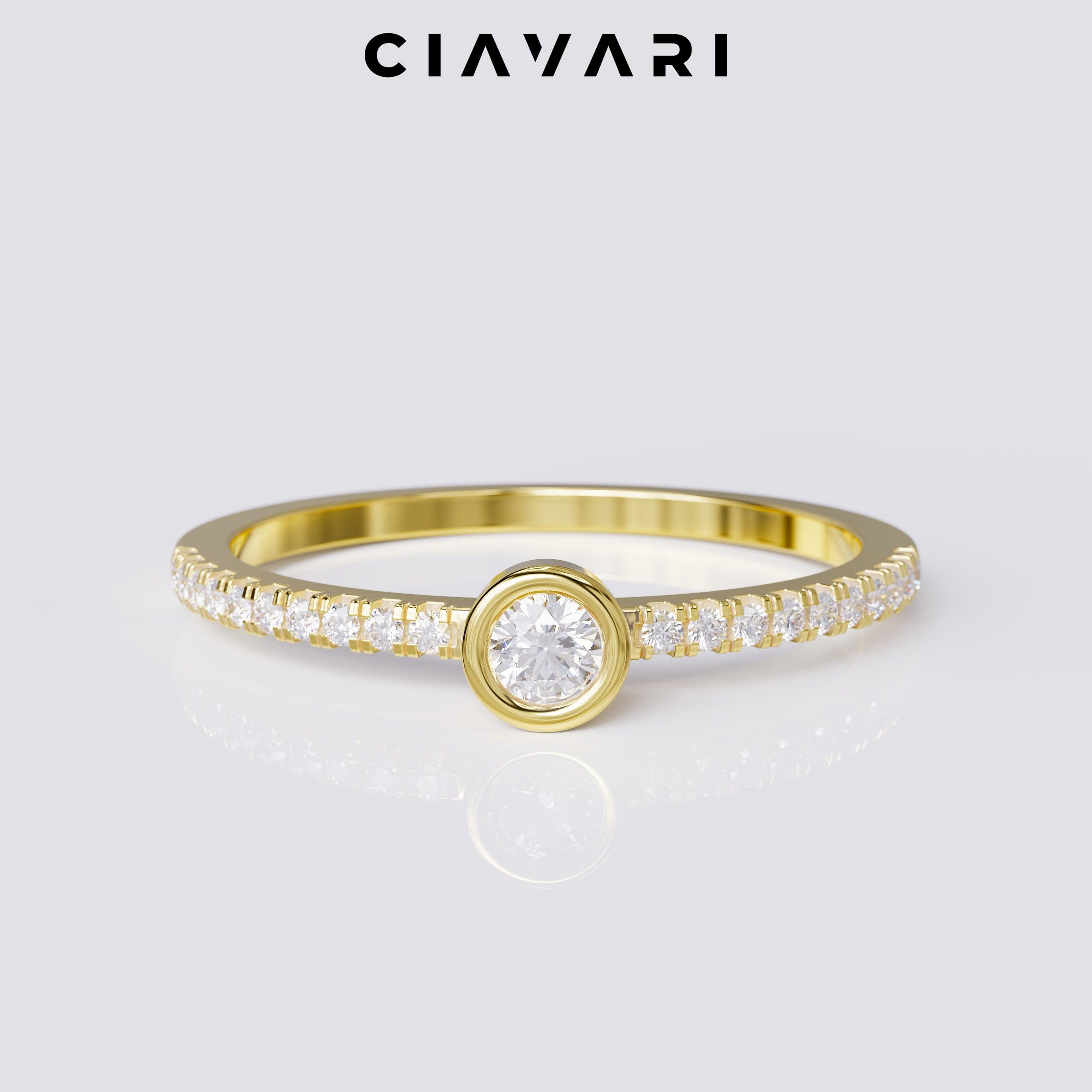 Bezel Set Diamond Ring