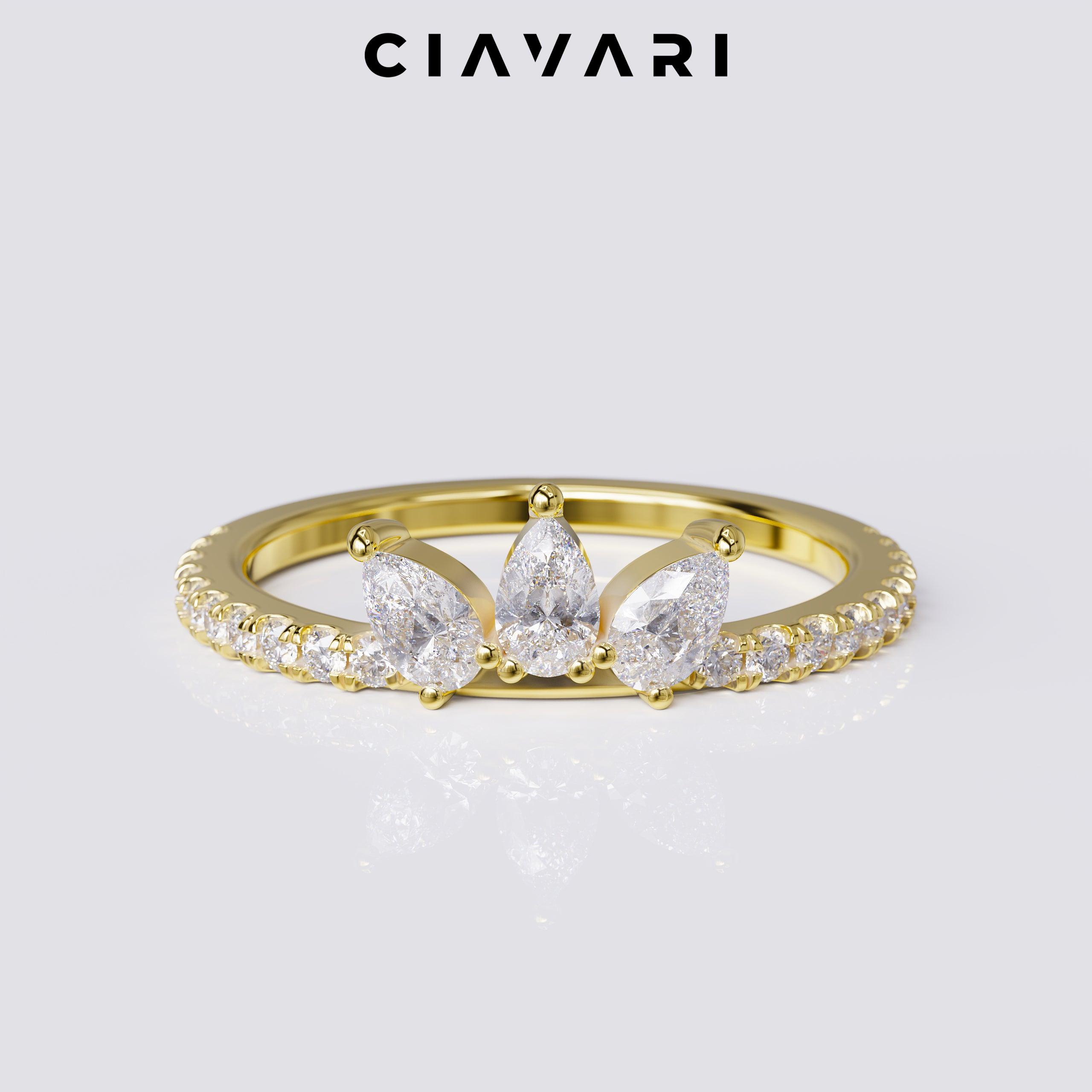 0.50 Carat Pear Shape Diamond Ring